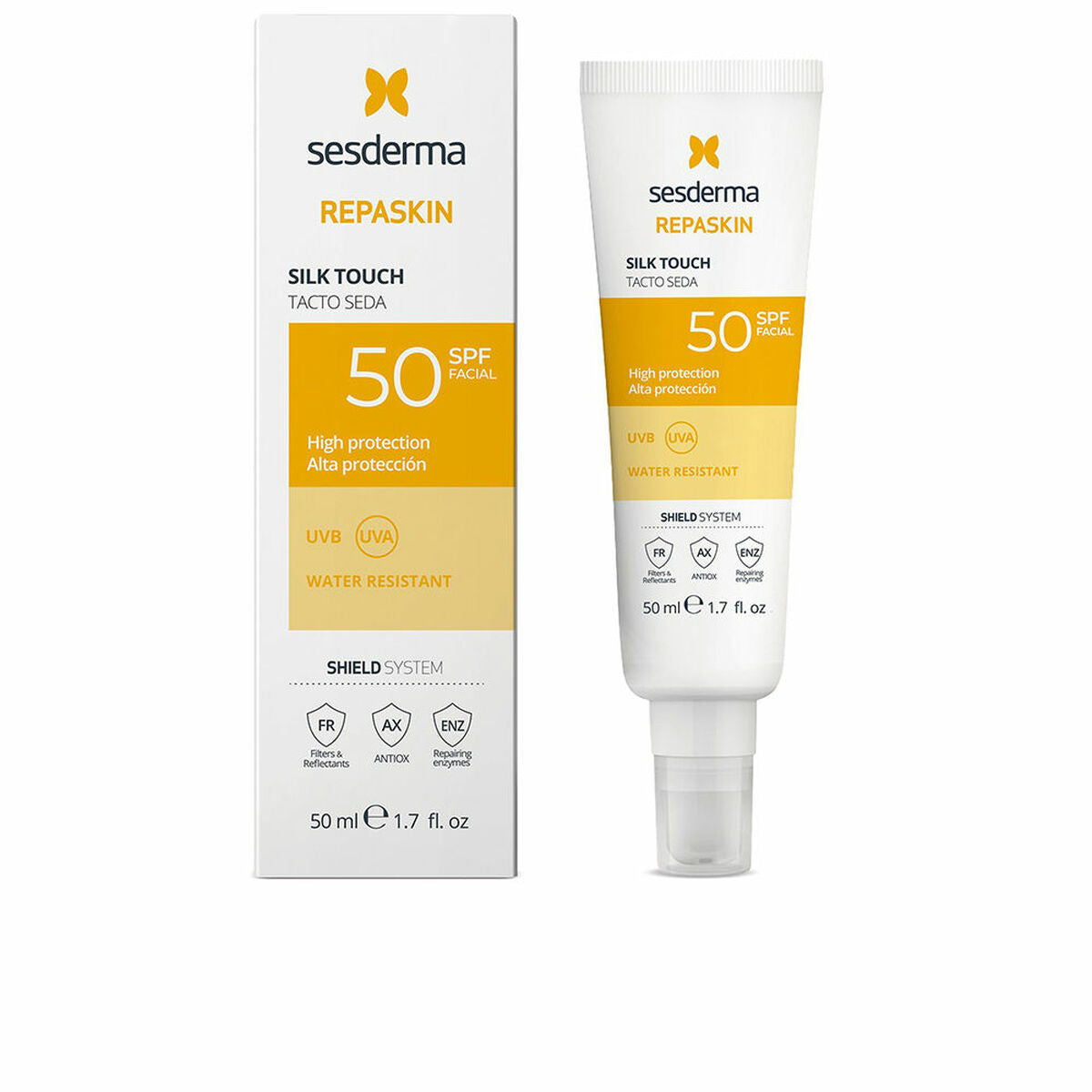 Facial Sun Cream REPASKIN Spf 50 50 ml Silky - Sesderma Maroc - Aylal Beauty