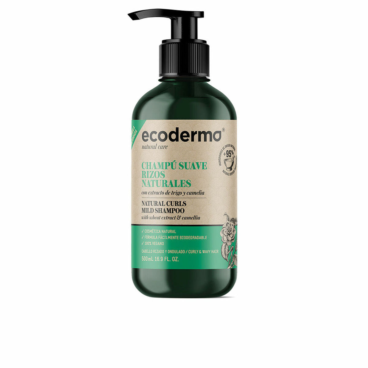 Shampoo for Curly Hair Ecoderma ECO CHAMPÚ 500 ml - Ecoderma Maroc - Aylal Beauty