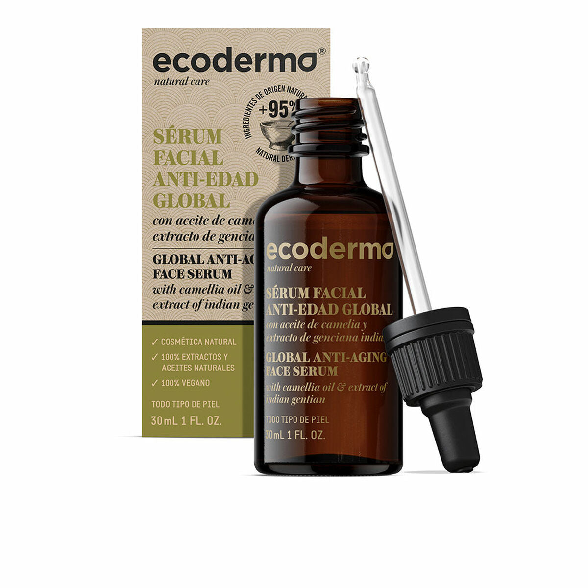 Facial Serum Anti-ageing 30 ml - Ecoderma Maroc - Aylal Beauty