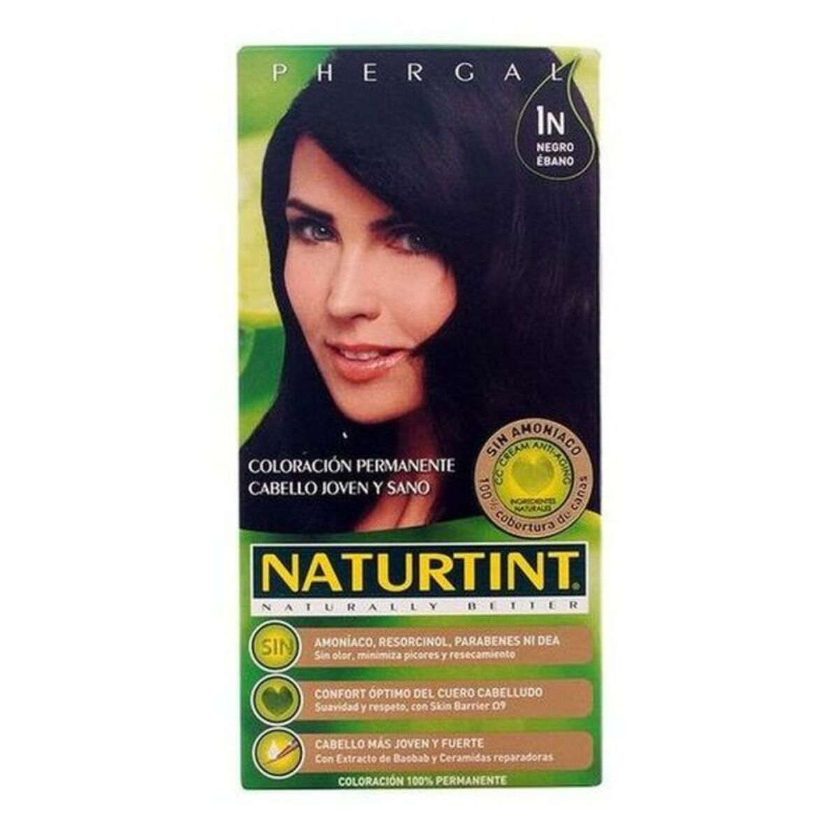 Dye No Ammonia N Ebony Black 170 ml - Naturtint Maroc - Aylal Beauty