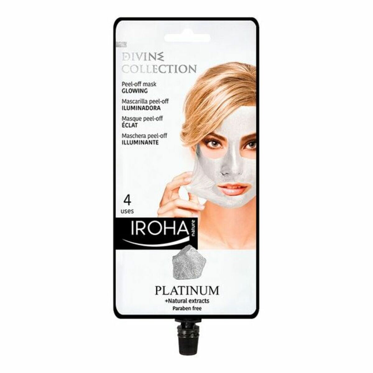 Facial Mask Peel Off Platinum Iroha Platinum - Iroha Maroc - Aylal Beauty