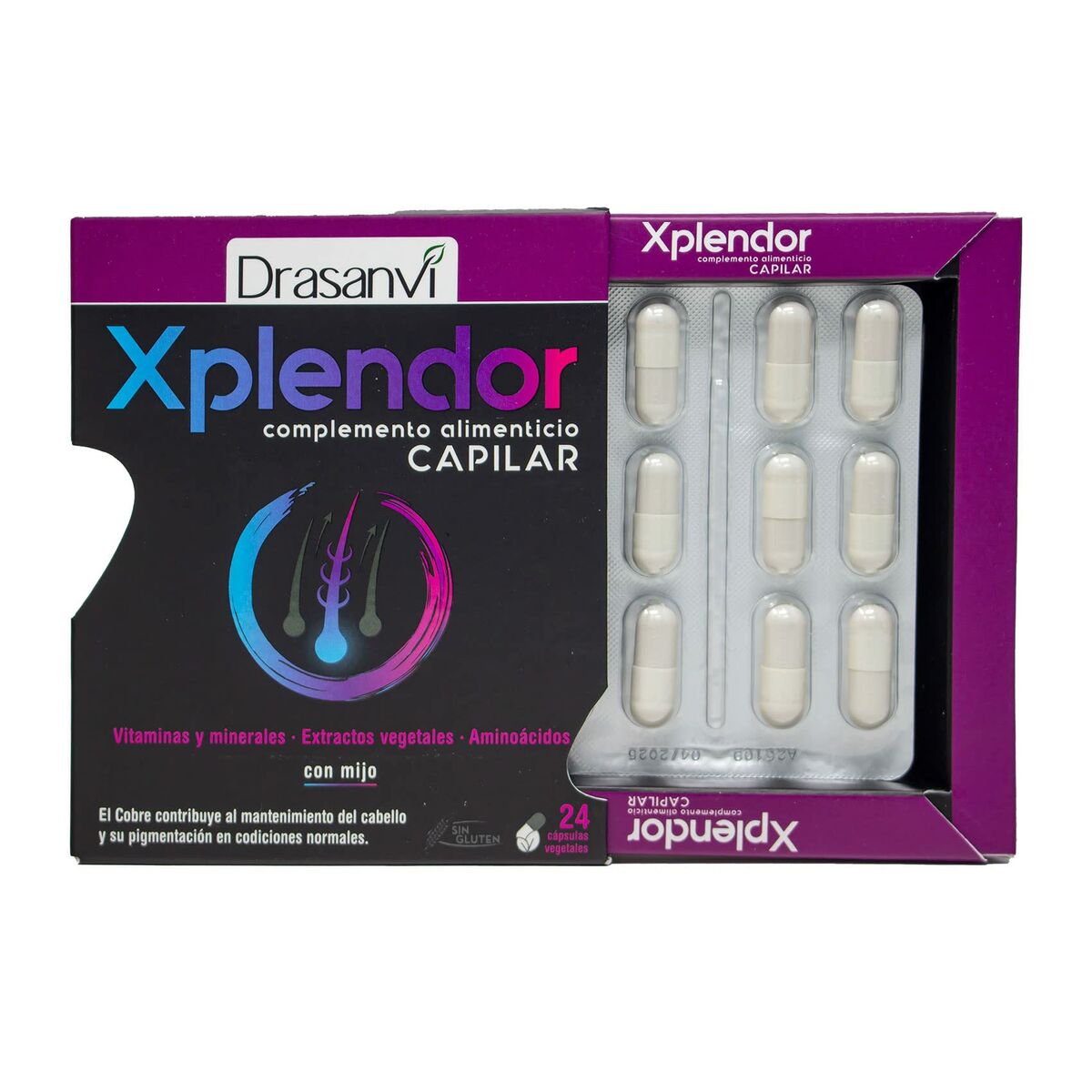 Hair Loss Food Supplement Xplendor (24 Units) - Drasanvi Maroc - Aylal Beauty