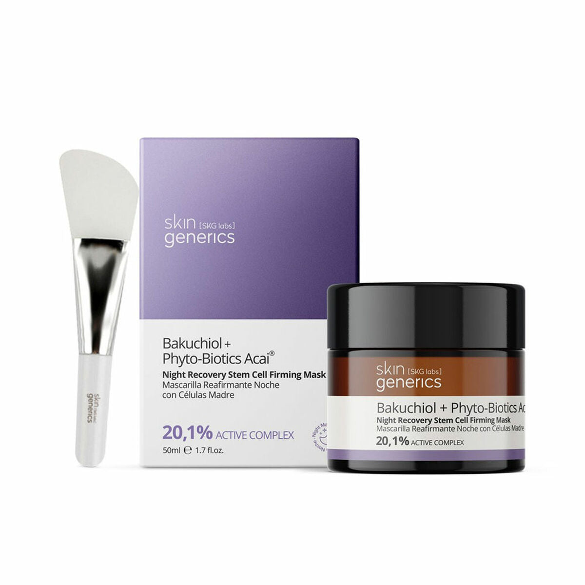 Moisturising Overnight Mask Bakuchiol+ Phyto-Biotics Acai 50 ml - Skin Generics Maroc - Aylal Beauty