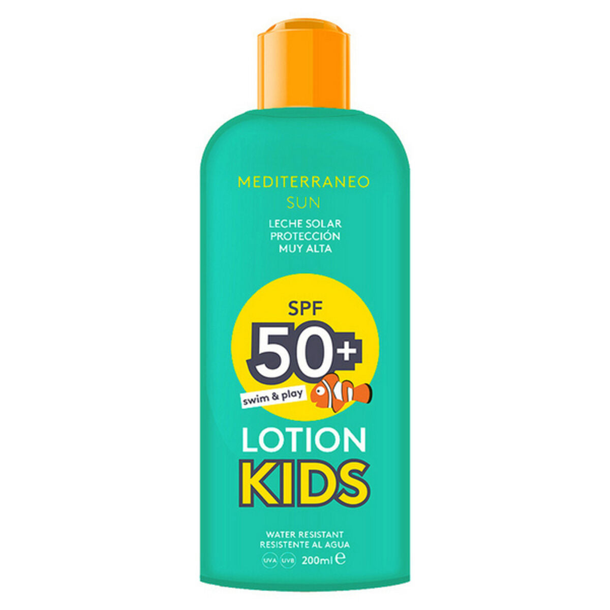 Sun Milk Kids Swim & Play SPF 50 (200 ml) - Mediterraneo Sun Maroc - Aylal Beauty