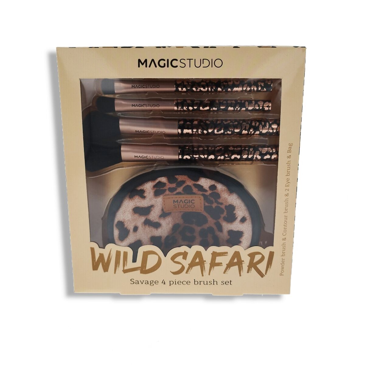 Set of Make-up Brushes Wild Safari Savage 4 Pieces - Magic Studio Maroc - Aylal Beauty