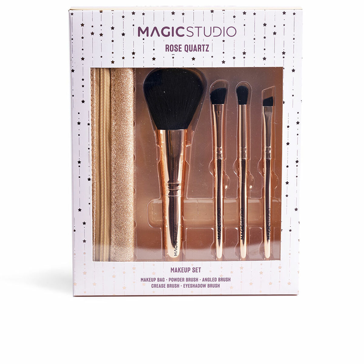 Set of Make-up Brushes ROSE QUARTZ 5 Pieces - IDC Institute Maroc - Aylal Beauty