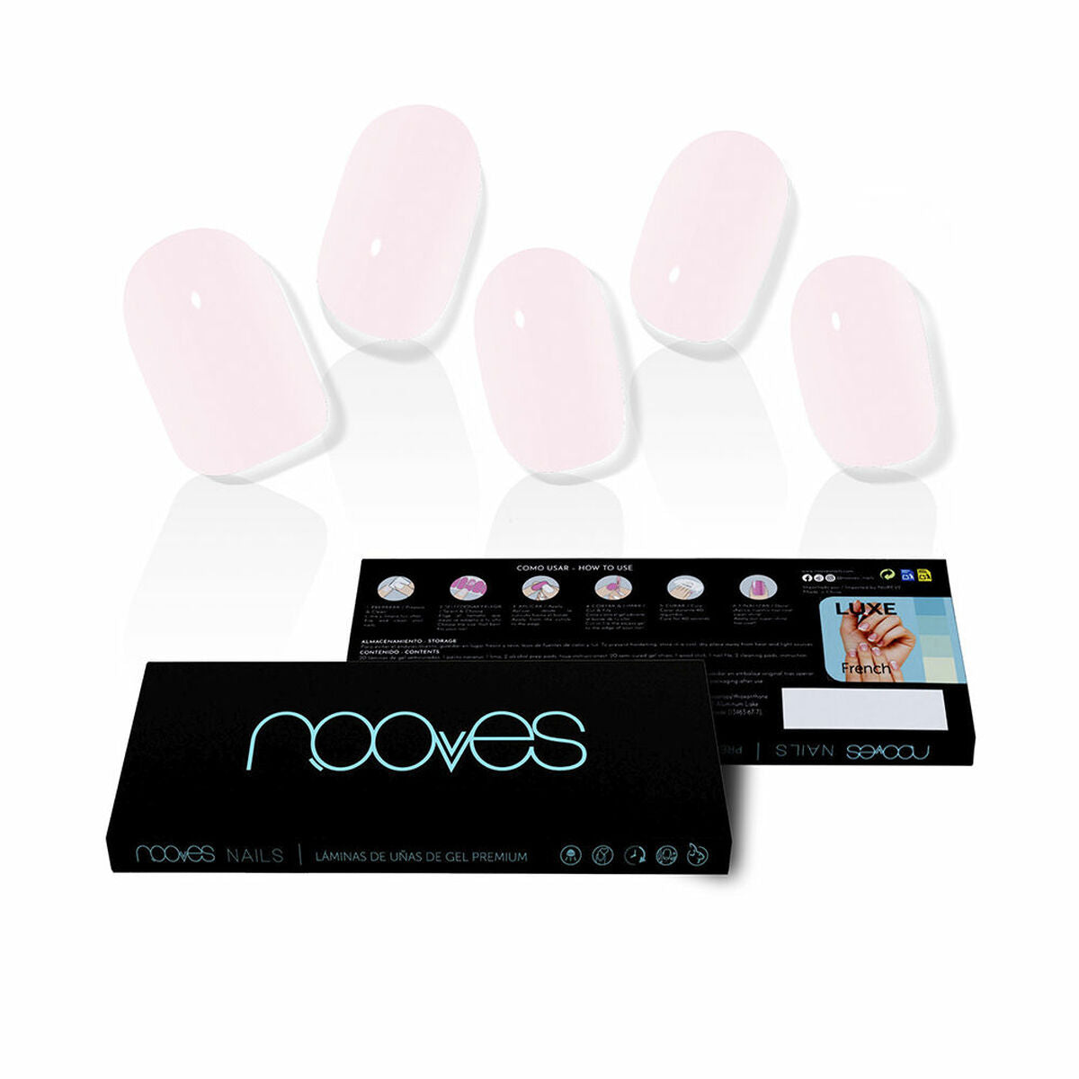 False nails Pale Rose Gel Self-adhesives - Nooves Maroc - Aylal Beauty