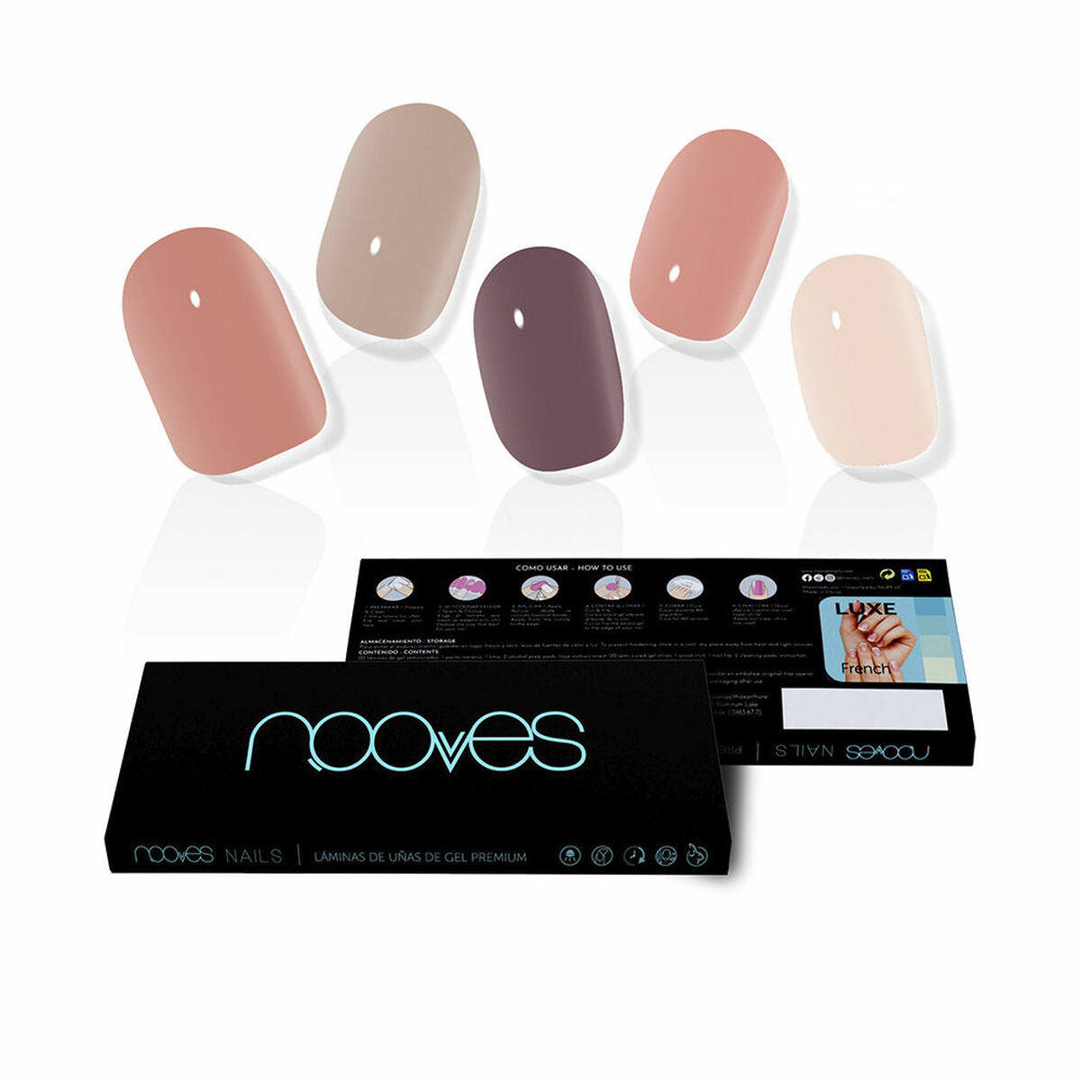 False nails Secret Earth Gel Self-adhesives - Nooves Maroc - Aylal Beauty