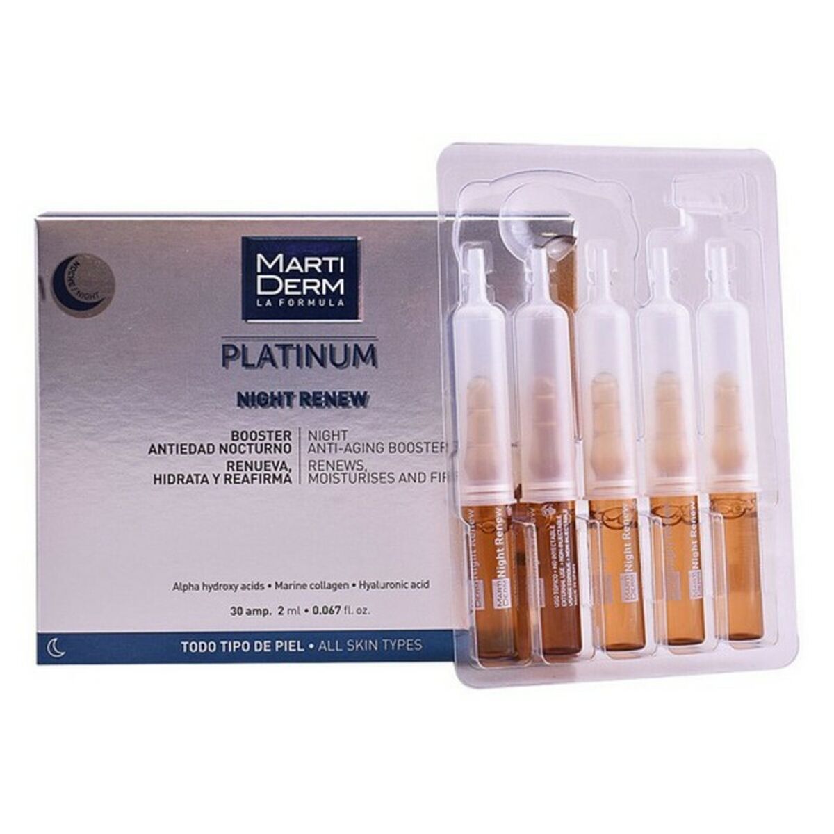 Ampoules Martiderm Platinum Night Renew - Martiderm Maroc - Aylal Beauty