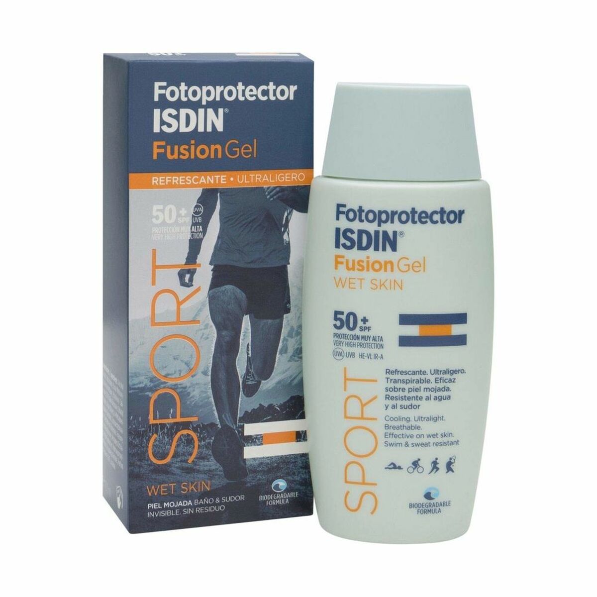 Sun Screen Gel Fotoprotector Fusion Gel Sport Light and manageable (100 ml) - Isdin Maroc - Aylal Beauty