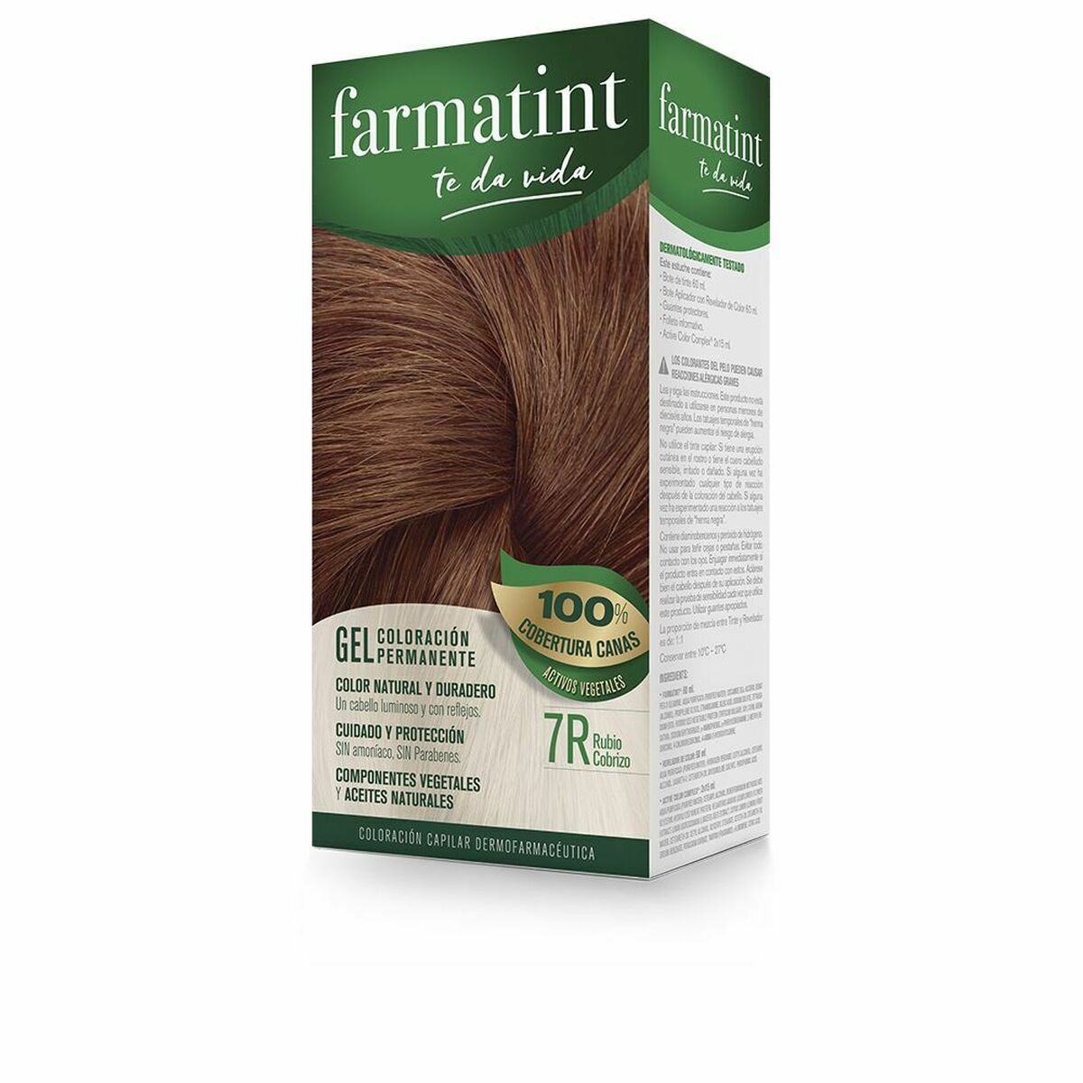 Permanent Dye 7r-Rubio Cobrizo Gel - Farmatint Maroc - Aylal Beauty