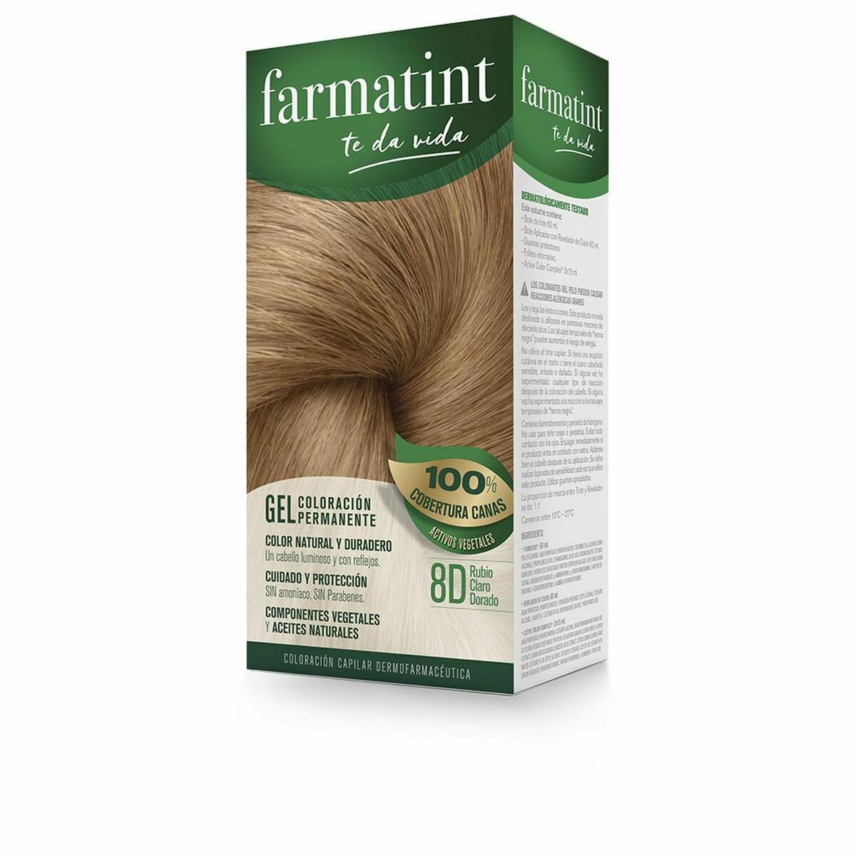 Permanent Dye 8d-Rubio Claro Dorado Gel - Farmatint Maroc - Aylal Beauty