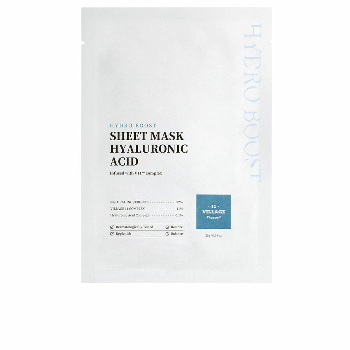 Facial Mask Village 11 Factory Hydro Boost Hyaluronic Acid 23 g - Village 11 Factory Maroc - Aylal Beauty