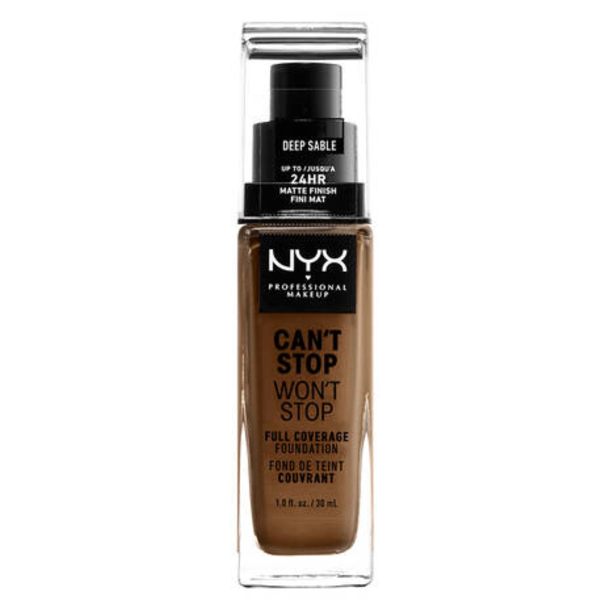 Crème Make-up Base Can't Stop Won't Stop Deep Sable (30 ml) - NYX Maroc - Aylal Beauty