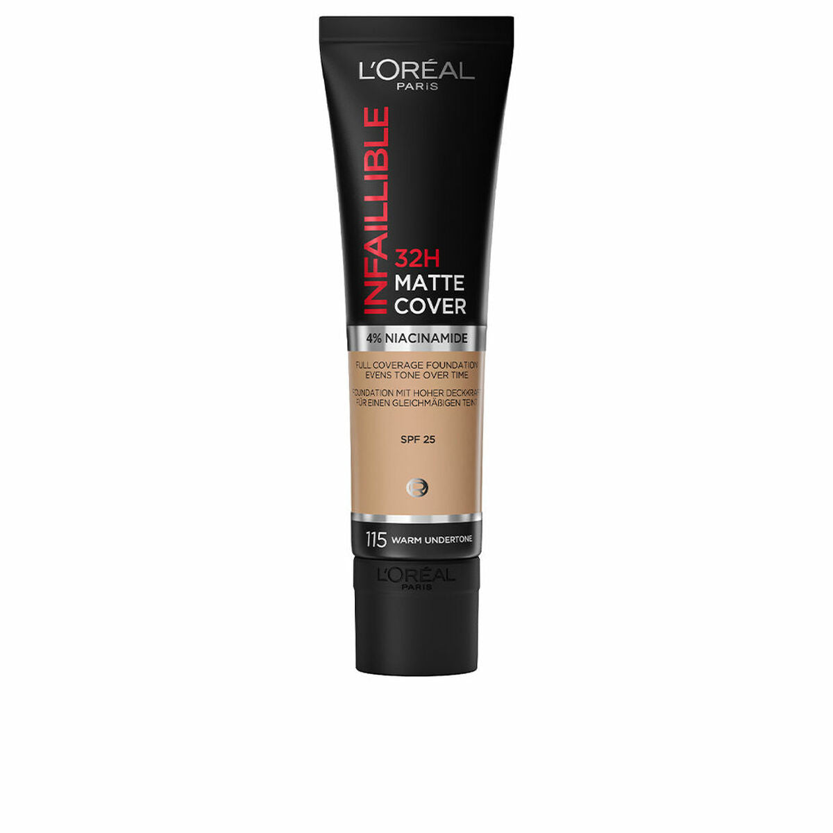 Liquid Make Up Base Infalible 32H Matte Cover Nº 115 warm undertone Spf 25 - L'Oreal Make Up Maroc - Aylal Beauty