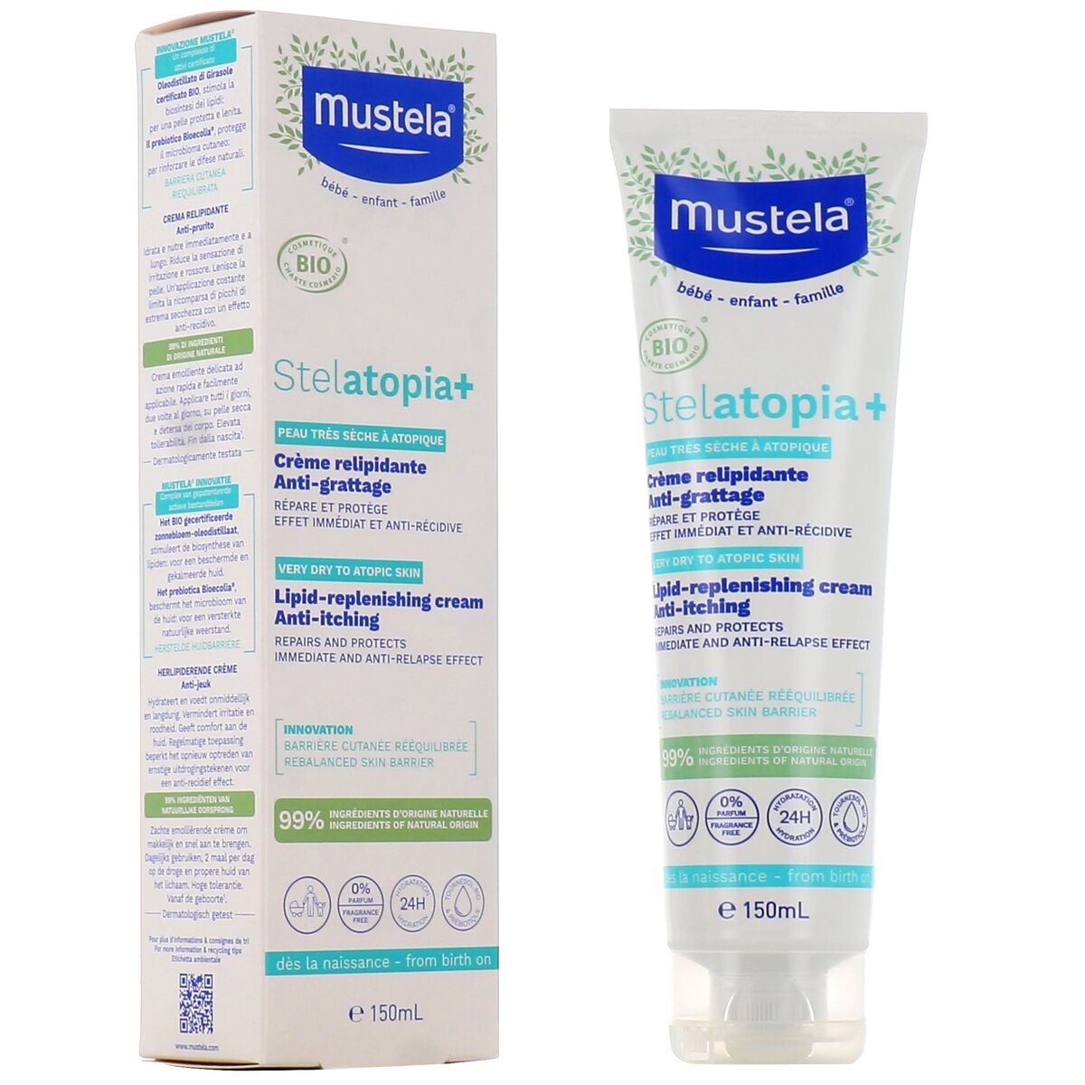 Repair Cream for Babies Stelatopia + 150 ml - Mustela Maroc - Aylal Beauty