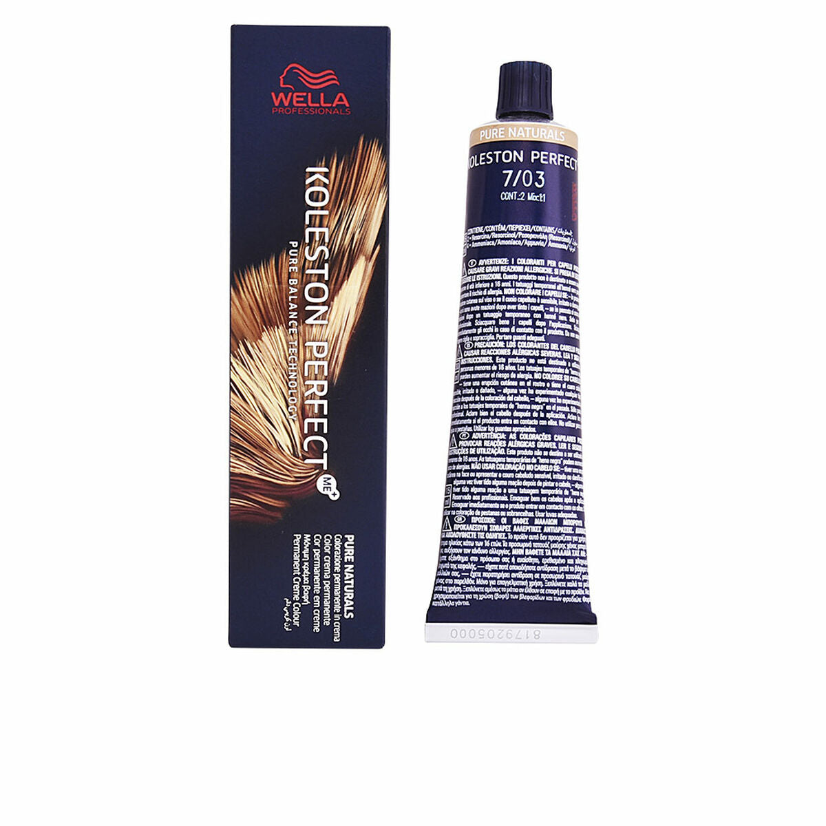 Permanent Dye Koleston Perfect Nº 7.03 (60 ml) - Wella Maroc - Aylal Beauty