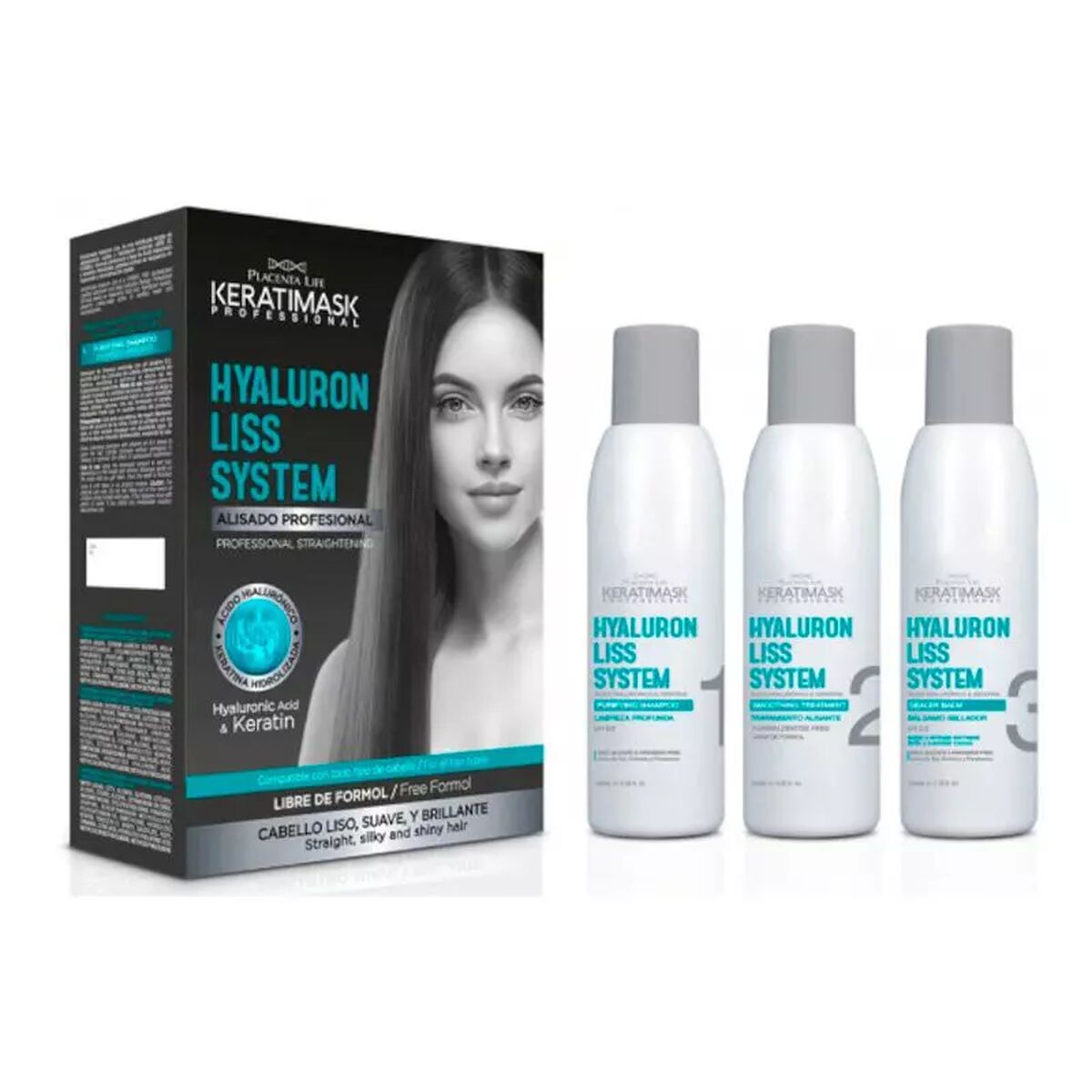 Professional Straightening Set Keratimask Professional Kit 3 Pieces - Be Natural Maroc - Aylal Beauty