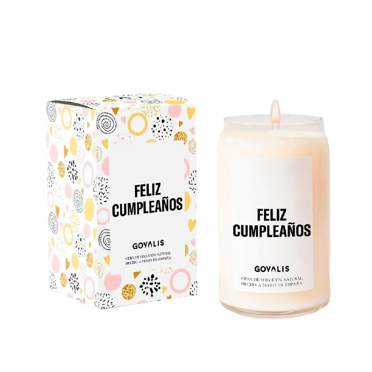 Scented Candle Feliz Cumpleaños (500 g) - GOVALIS Maroc - Aylal Beauty