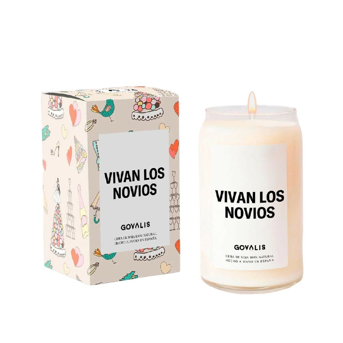 Scented Candle GOVALIS Vivan los Novios (500 g) | GOVALIS | Aylal Beauty