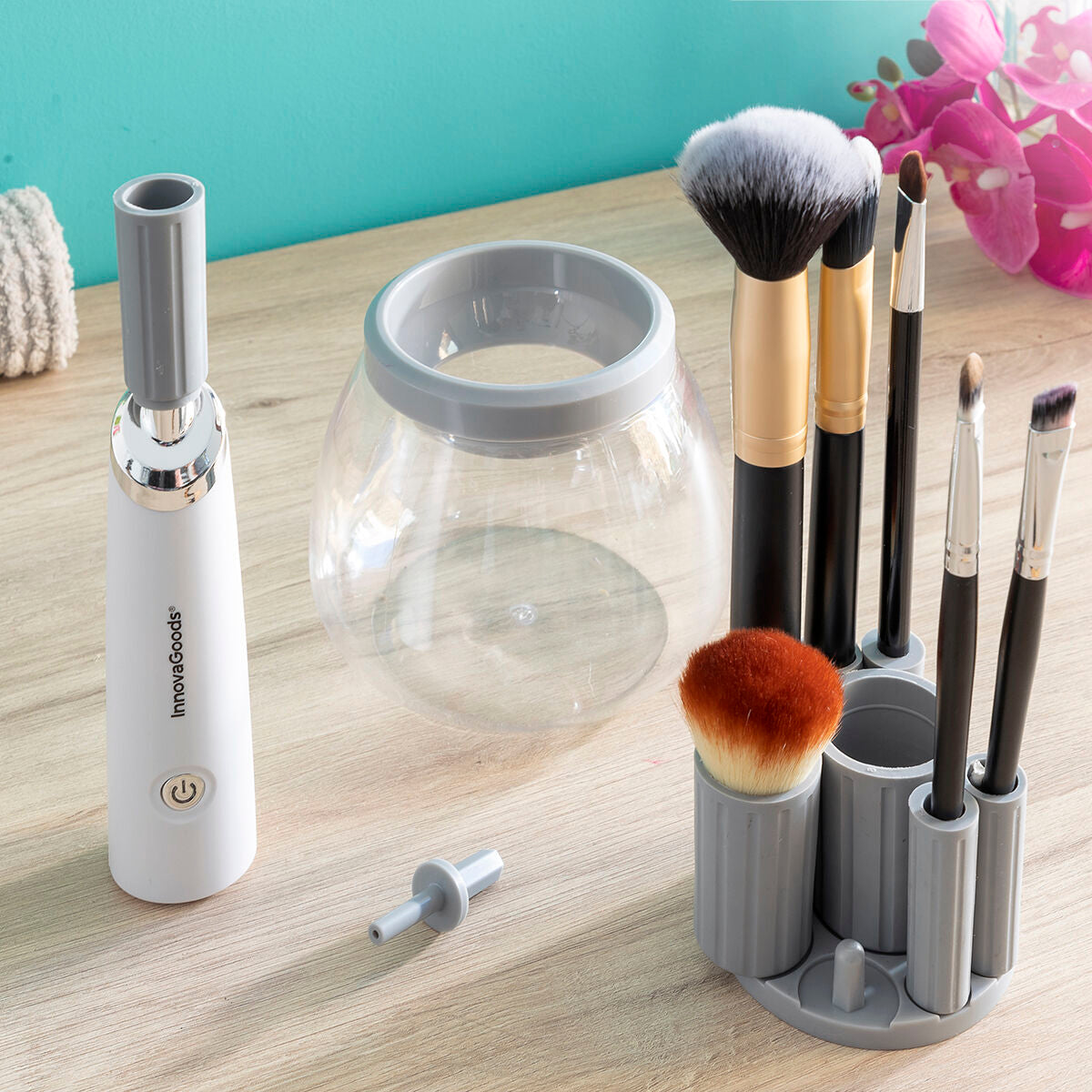 Automatic Make-up Brush Cleaner and Dryer Maklin - InnovaGoods Maroc - Aylal Beauty